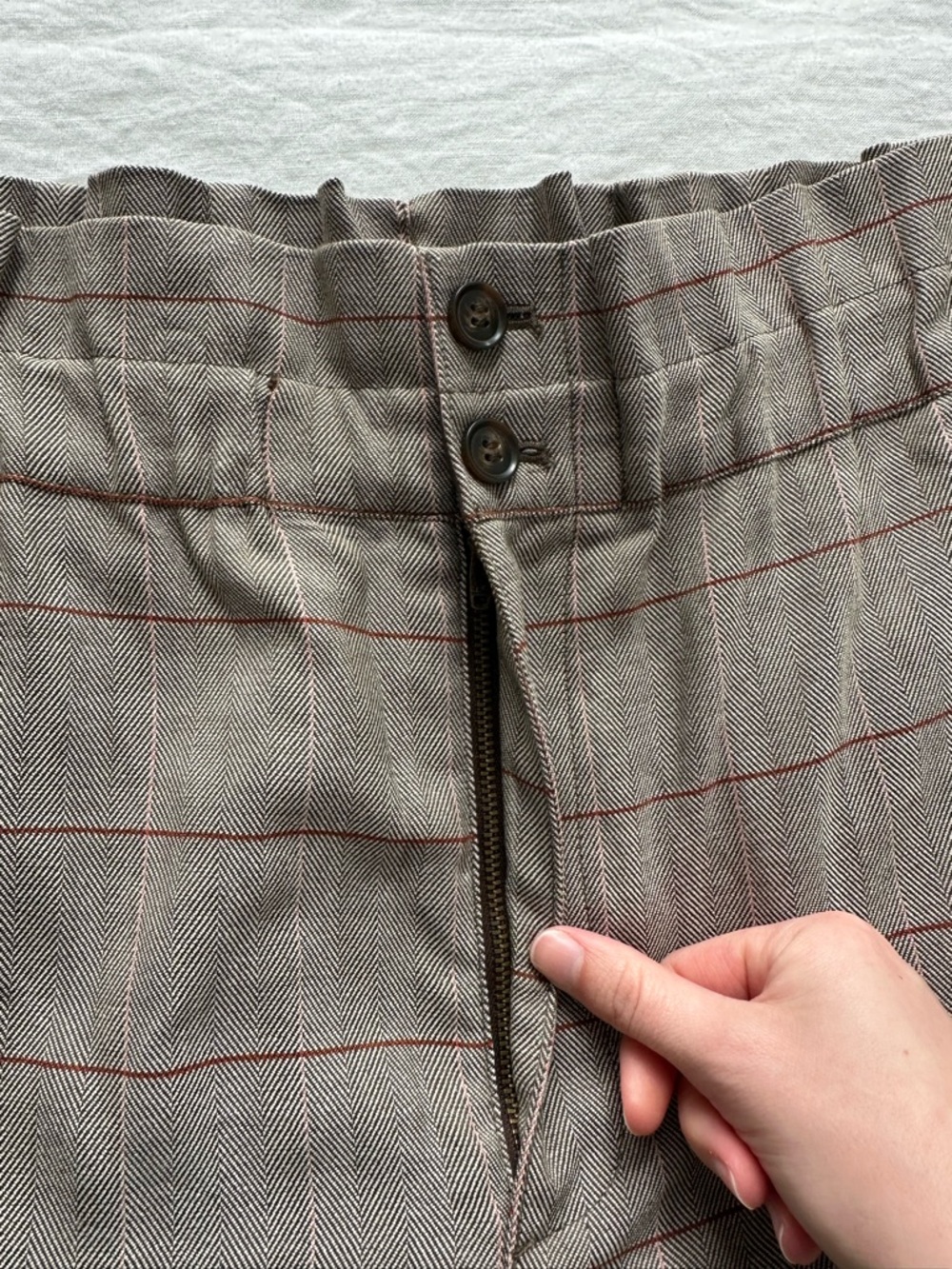 Madewell High-waisted Ankle-length Plaid Trousers - Picture 3 of 4